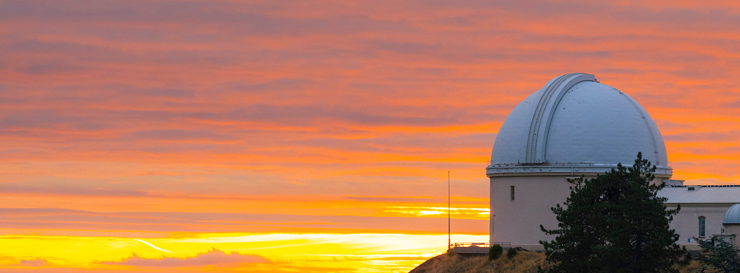 lick observatory at sunset