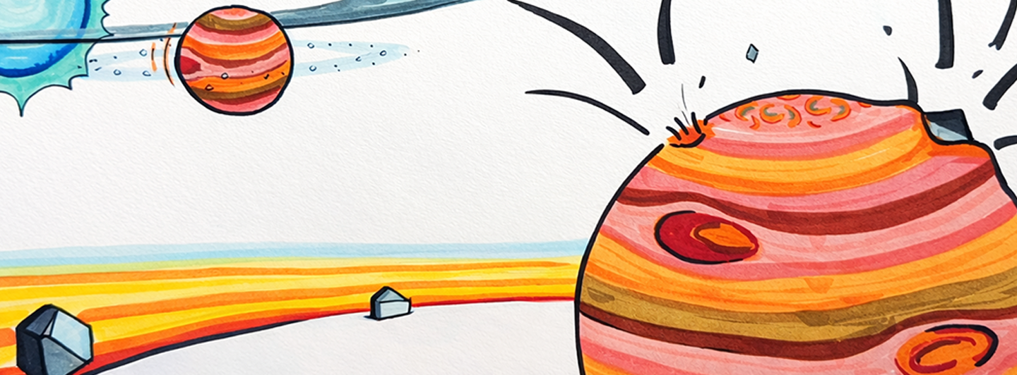 jupiter like planet hit by meteors