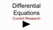 differential equations in research